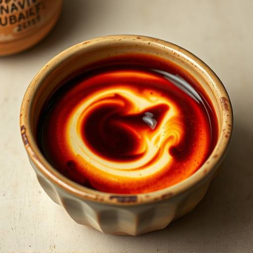 Crema catalana quemada en un cuenco de cer&aacute;mica